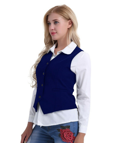 Γυναικείο γιλέκο γραφείου επίσημο γιλέκο με κουμπί που κάτω Slim Fit επαγγελματικό κοστούμι εργασίας