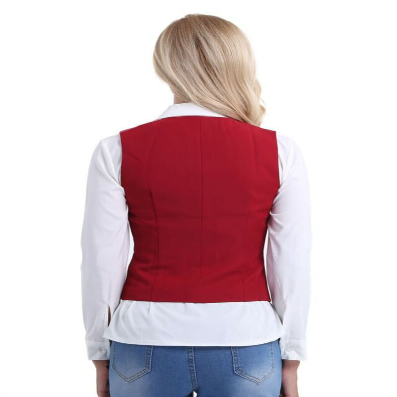 Γυναικείο γιλέκο γραφείου επίσημο γιλέκο με κουμπί που κάτω Slim Fit επαγγελματικό κοστούμι εργασίας