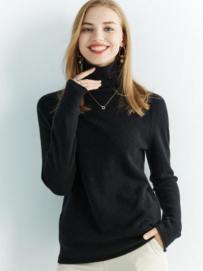 Sieviešu trikotāžas džemperi Kašmira džemperis 100% merino vilnas bruņurupucis ar garām piedurknēm Pulovers rudens ziemas apģērbs retro džemperu tops