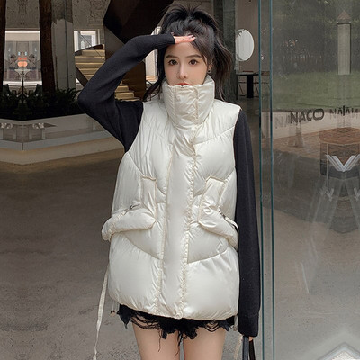 Silts sieviešu īss vestes mētelis rudens ziemas kabatas ikdienas sieviešu jaka bez piedurknēm Masīva veste sievietēm