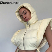 2022. gada ziemas bezpiedurkņu jaka Sievietei, jaka ar kapuci, parka veste, veste ar kokvilnas polsterējumu.