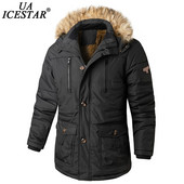Liela izmēra 7Xl vīriešu ziemas bieza silta jaka 2022. gada vēja necaurlaidīgs modes mētelis vīriešiem vējjaka ar kapuci kažokādas apkakles vīriešu jakas