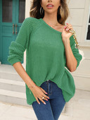 YSZWDBLX sieviešu džemperis 2022. gada rudens ziemas bez pleciem ar garām piedurknēm trikotāžas džemperis, brīvs ikdienas sieviešu vienkrāsains, melns džemperis