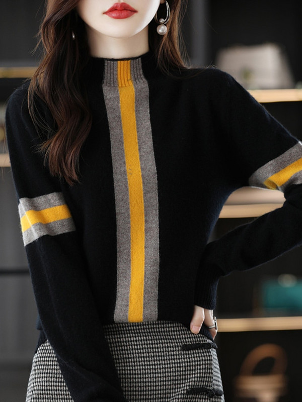 Φθινοπωρινό Πλεκτό Πλεκτό Πουκάμισο με Γιακά V Φθινόπωρο Γυναικείο φαρδύ μακρυμάνικο πουλόβερ σε στυλ μόδας Commuter