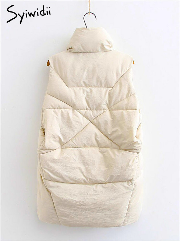Syiwidii 2022. gada rudens ziemas veste sievietēm bez piedurknēm. Sieviešu jaka ar pogām, rāvējslēdzējs, bruņurupucis ar apkakli, silti mēteļi