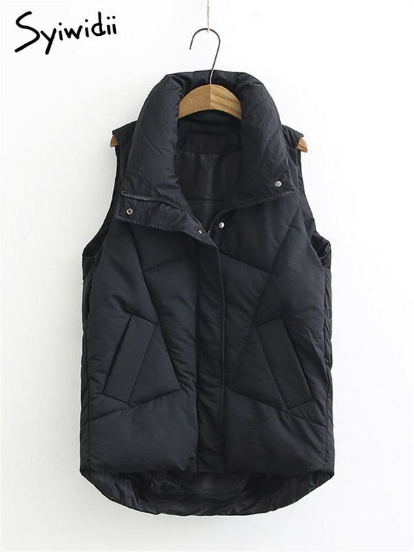 Syiwidii 2022. gada rudens ziemas veste sievietēm bez piedurknēm. Sieviešu jaka ar pogām, rāvējslēdzējs, bruņurupucis ar apkakli, silti mēteļi