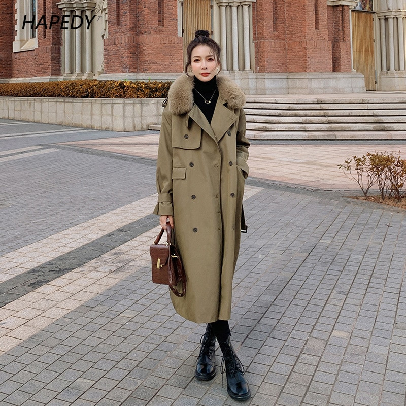 Thicken Parker vjetrovka Zimska jakna i kaput Ženska korejska gornja odjeća podstavljena pamukom Dugi široki kaput s vunenom postavom 2022. Novo