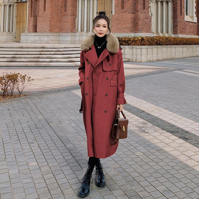 Thicken Parker vjetrovka Zimska jakna i kaput Ženska korejska gornja odjeća podstavljena pamukom Dugi široki kaput s vunenom postavom 2022. Novo