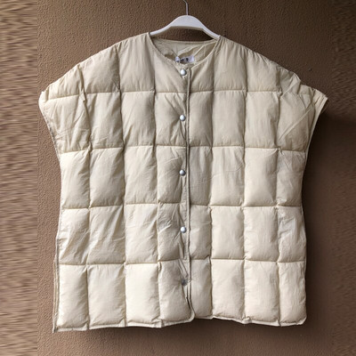 Ulična odjeća 2022. Jesen zima Ženski prsluk s podstavljenim pamukom Prevelika elegantna ženska pufer jakna bez rukava prsluk INKEO 2O059