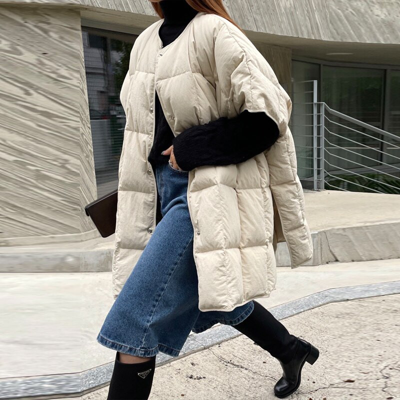 Ulična odjeća 2022. Jesen zima Ženski prsluk s podstavljenim pamukom Prevelika elegantna ženska pufer jakna bez rukava prsluk INKEO 2O059