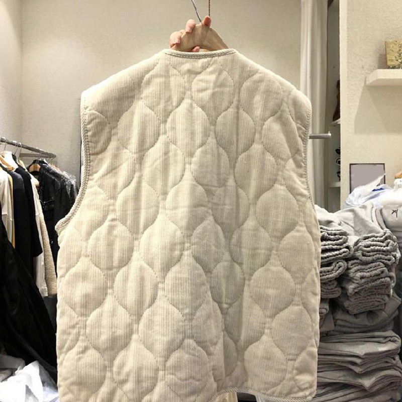 Prsluci Ženski jednobojni džepovi, podebljani komadi koji održavaju toplinu Zimska odjeća bez rukava Odjeća za slobodno vrijeme Elegantna ženska jednoredna odjeća