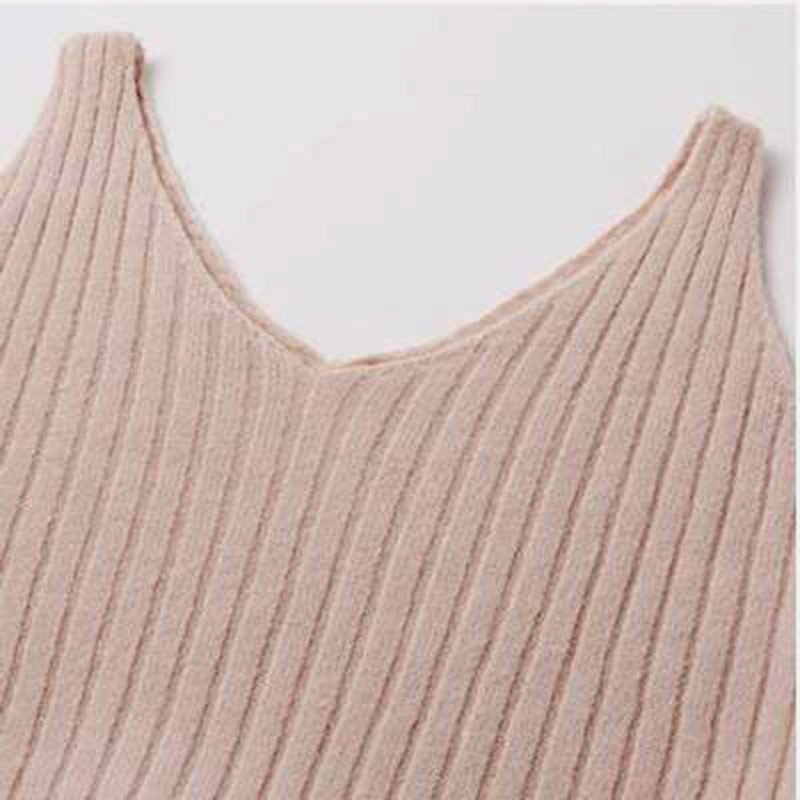 CCI 2022. Modni dvodijelni set ženskih džemper haljina, jesenska pletena, elegantna, tanka majica bez rukava, duge haljine za zabave WQ002S