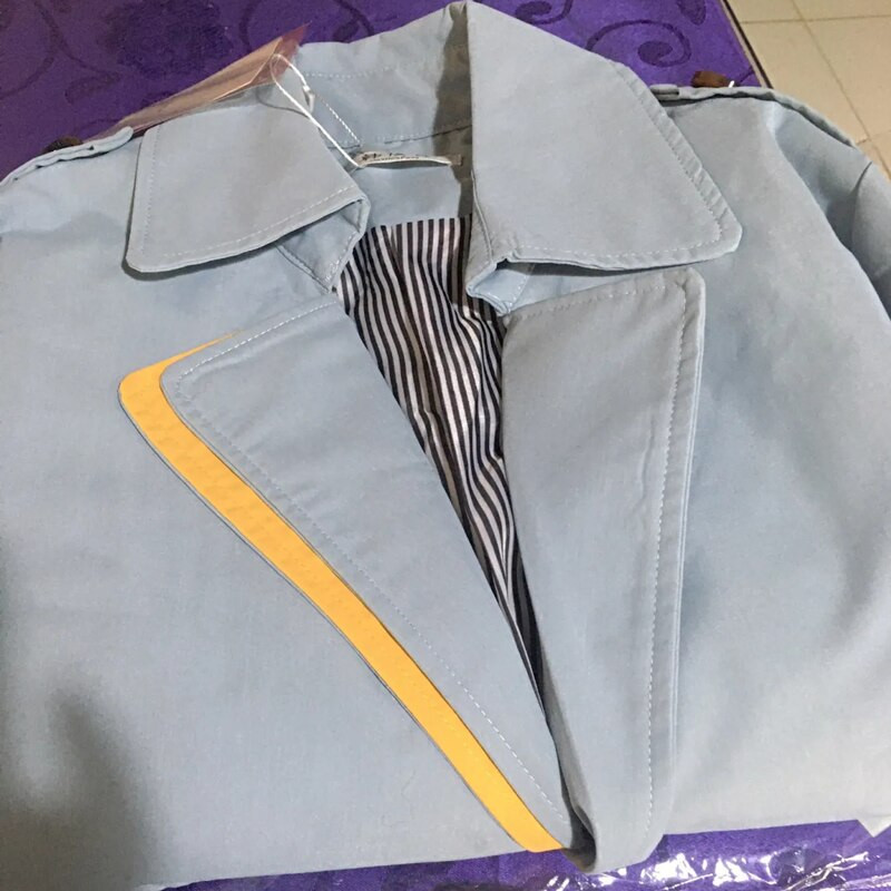 Klasični uski trenč kaputi srednje dužine Ženski elegantni šik jakna s pojasom kontrastne boje Ženski proljetni uredski svečani kaput 2022.