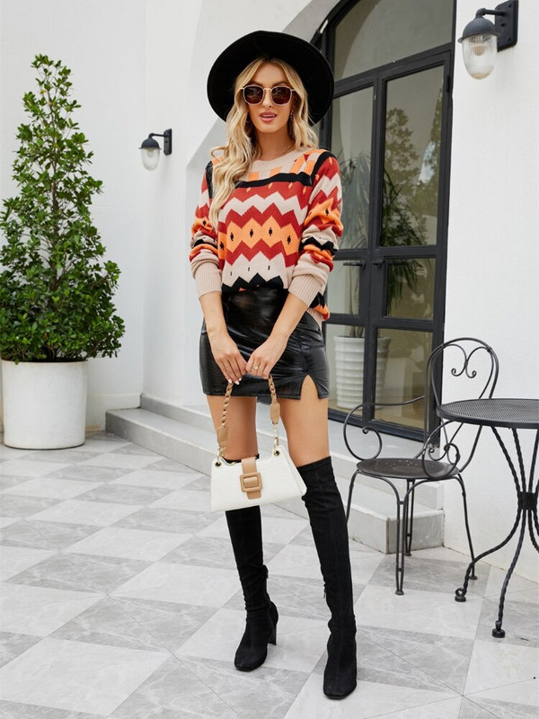 Φθινόπωρο Χειμώνας Νέο 2022 Πουλόβερ με στρογγυλή λαιμόκοψη Μόδα Κορεατικά ρούχα δρόμου Γυναικείο φαρδύ μακρυμάνικο πουλόβερ πουλόβερ