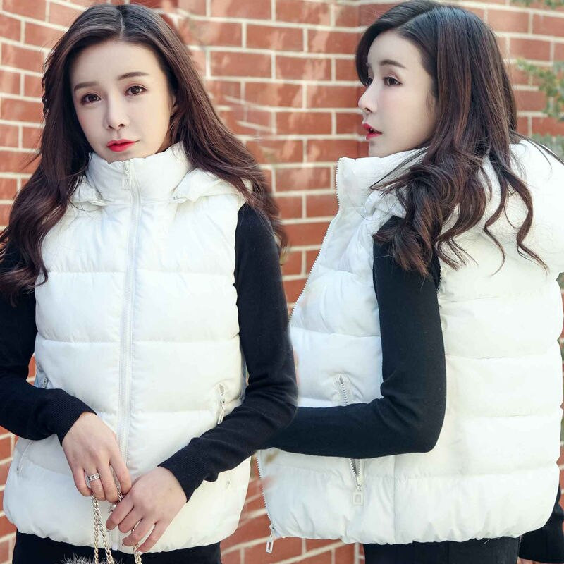 Modes jaunums 2020. gada Sieviešu rudens ziemas masīvkokvilnas vienkāršā veste, īsa sieviešu veste ar rāvējslēdzēju, liela izmēra veste