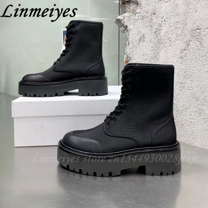 Rudens ziemas ikdienas īsi zābaki sievietēm, biezas zoles augstums, palielinoši potītes zābaki  motociklu zābaki sievietēm Botas