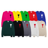 Φθινόπωρο Χειμώνας 2022 High Street Γυναικείο πουλόβερ Μόδας Πουλόβερ με μεγάλο μέγεθος καρδιάς casual πλεκτό με στρογγυλή λαιμόκοψη Ανδρικά και γυναικεία ρούχα