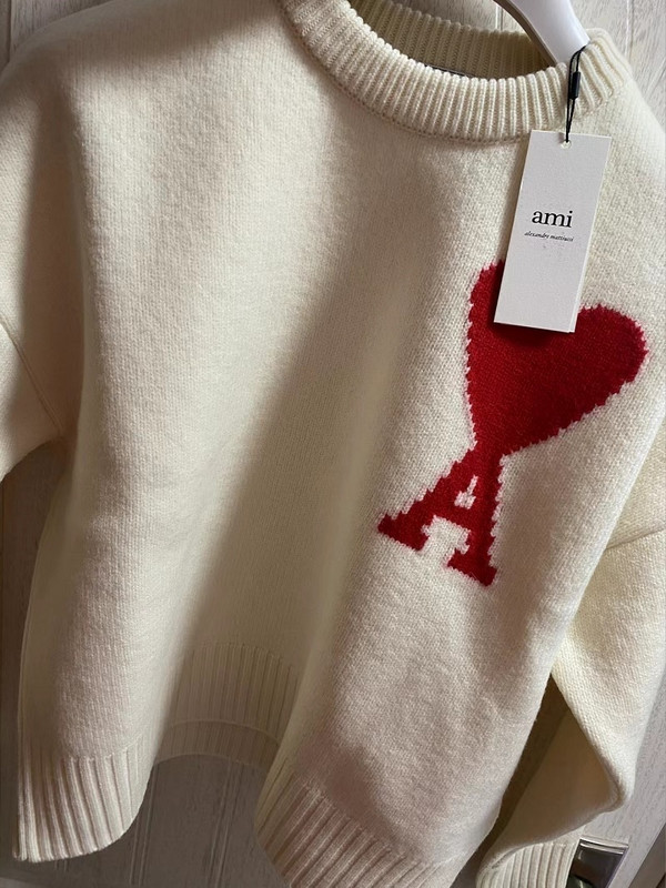 Φθινόπωρο Χειμώνας 2022 High Street Γυναικείο πουλόβερ Μόδας Πουλόβερ με μεγάλο μέγεθος καρδιάς casual πλεκτό με στρογγυλή λαιμόκοψη Ανδρικά και γυναικεία ρούχα