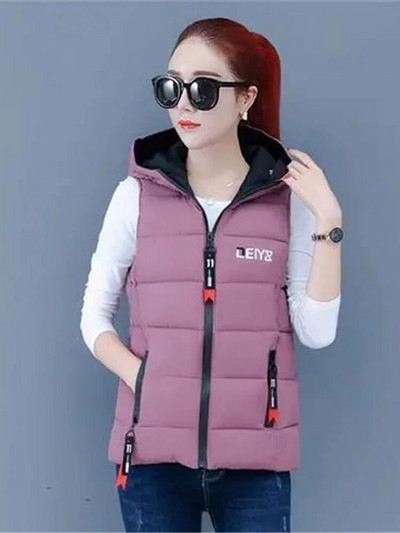 2022 Νέο φθινόπωρο, χειμερινό πουπουλένιο βαμβακερό γιλέκο Γυναικείο κοντό σακάκι Outerwear Fashion All-Match Αμάνικο γιλέκο Γυναικείο παλτό