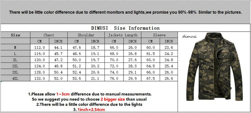 DIMUSI Jesenske muške bomber jakne Ležerne muške maskirne vojne vojne kapute Muška uska vanjska odjeća Vjetrovke Jakne Odjeća