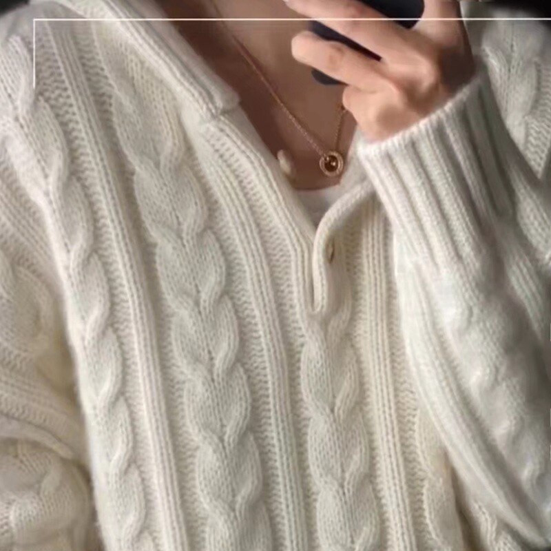 Jauns rudens un ziemas biezs, savīti vilnas kapucis brīvs pulovers džemperis ar kapuci Lazy Wind Twist trikotāžas vilnas pamatne