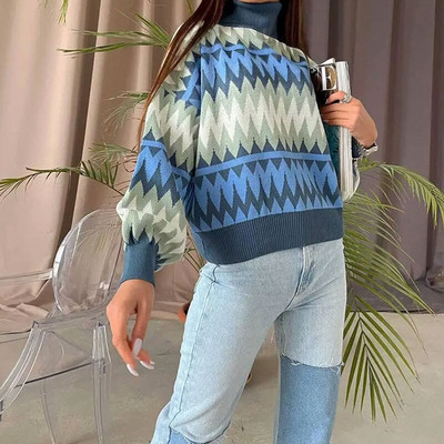 Γυναικείο πουλόβερ με λαιμόκοψη Γυναικεία πουλόβερ με μακρυμάνικο γυναικείο πουλόβερ 2022 Φθινόπωρο 2022 Νέα μόδα τοπ παντός αγώνα