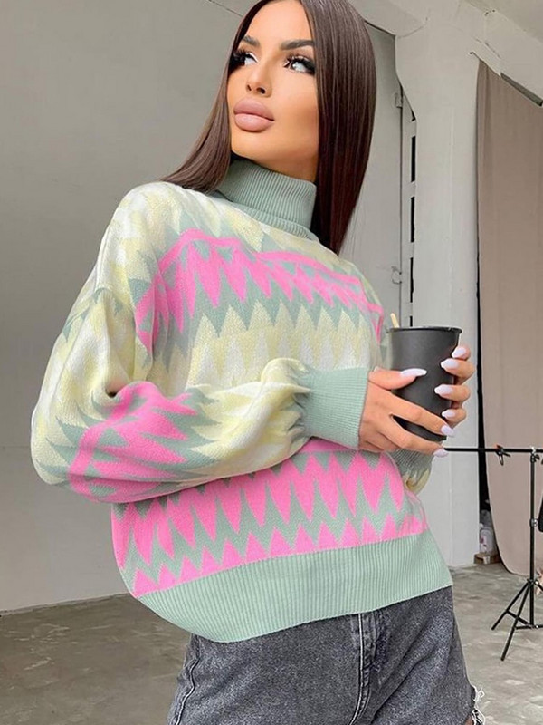 Γυναικείο πουλόβερ με λαιμόκοψη Γυναικεία πουλόβερ με μακρυμάνικο γυναικείο πουλόβερ 2022 Φθινόπωρο 2022 Νέα μόδα τοπ παντός αγώνα