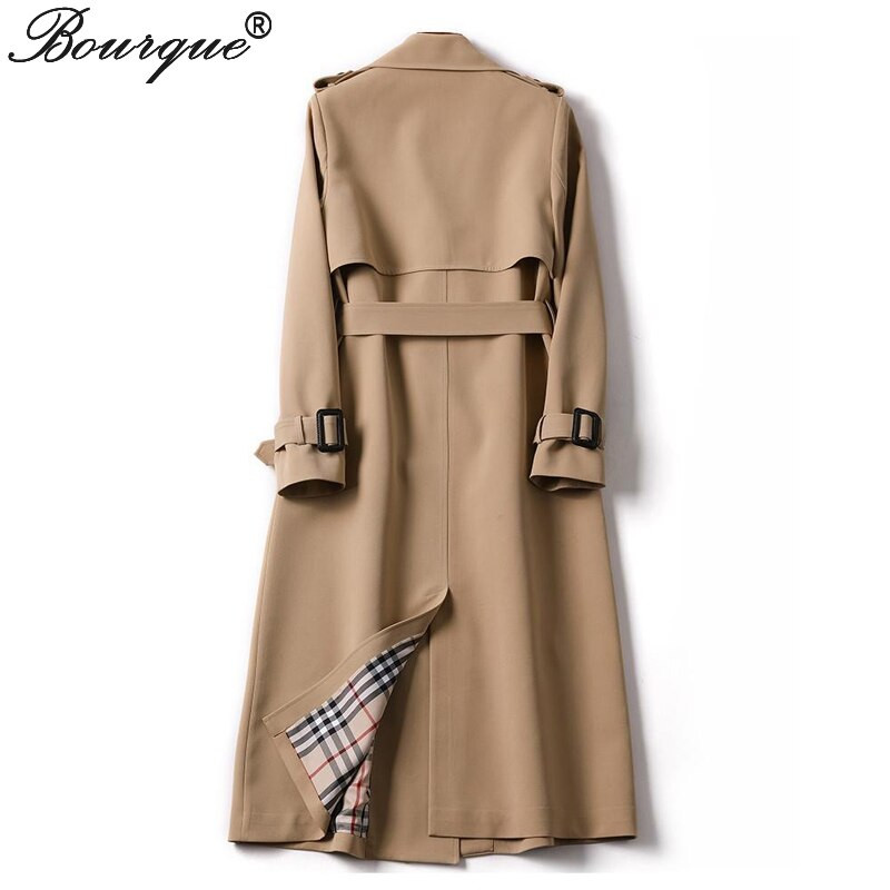 2022. gada garais mētelis sievietēm, divrindu, šaurs mētelis, modes Harajuku ielas apģērbs, sieviešu virsdrēbes, modes vējjaka