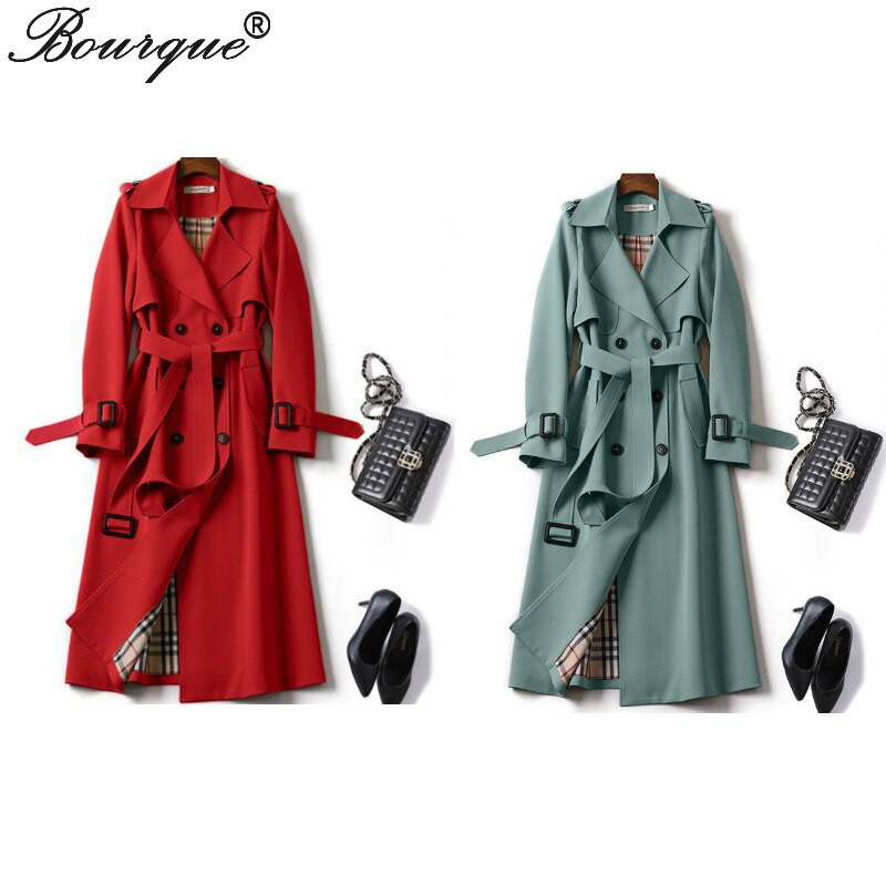 2022. gada garais mētelis sievietēm, divrindu, šaurs mētelis, modes Harajuku ielas apģērbs, sieviešu virsdrēbes, modes vējjaka