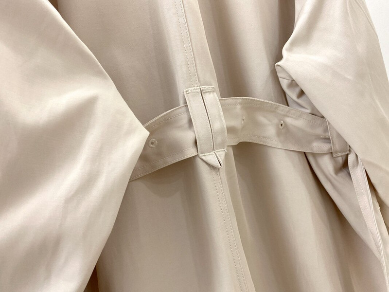 Ženski trenč kaput srednje dužine Elegantna klasična opuštena ženska vjetrovka s logotipom s jednostrukim otvorom Gornja odjeća s razdvojenim leđima i pojasom