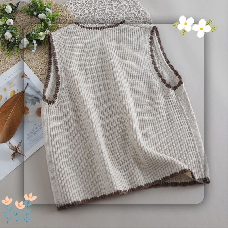 Φθινοπωρινό, Χειμερινό Ιαπωνικό στιλ Mori Κορίτσι, κεντημένη ζακέτα με ρετρό αμάνικο γυναικείο γιλέκο πουλόβερ