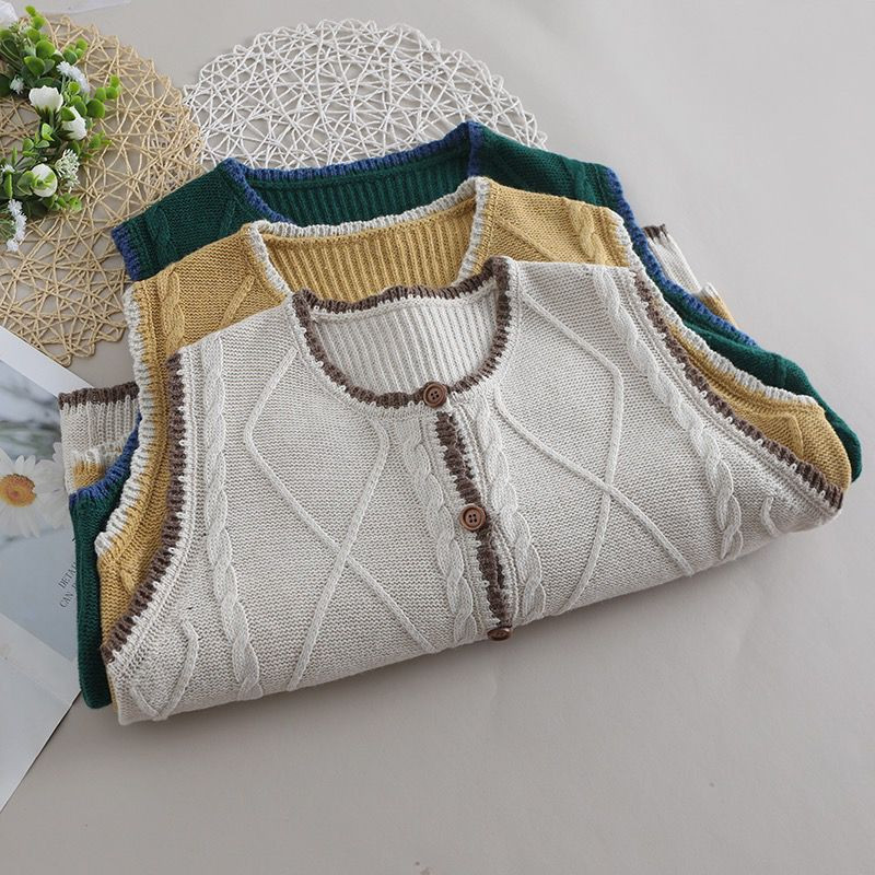 Φθινοπωρινό, Χειμερινό Ιαπωνικό στιλ Mori Κορίτσι, κεντημένη ζακέτα με ρετρό αμάνικο γυναικείο γιλέκο πουλόβερ