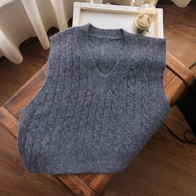 2020 Jesen Zima Ženski pleteni pulover bez rukava Ženski prsluk Ženski pulover s V-izrezom Jednobojni Pull Femme JW9767