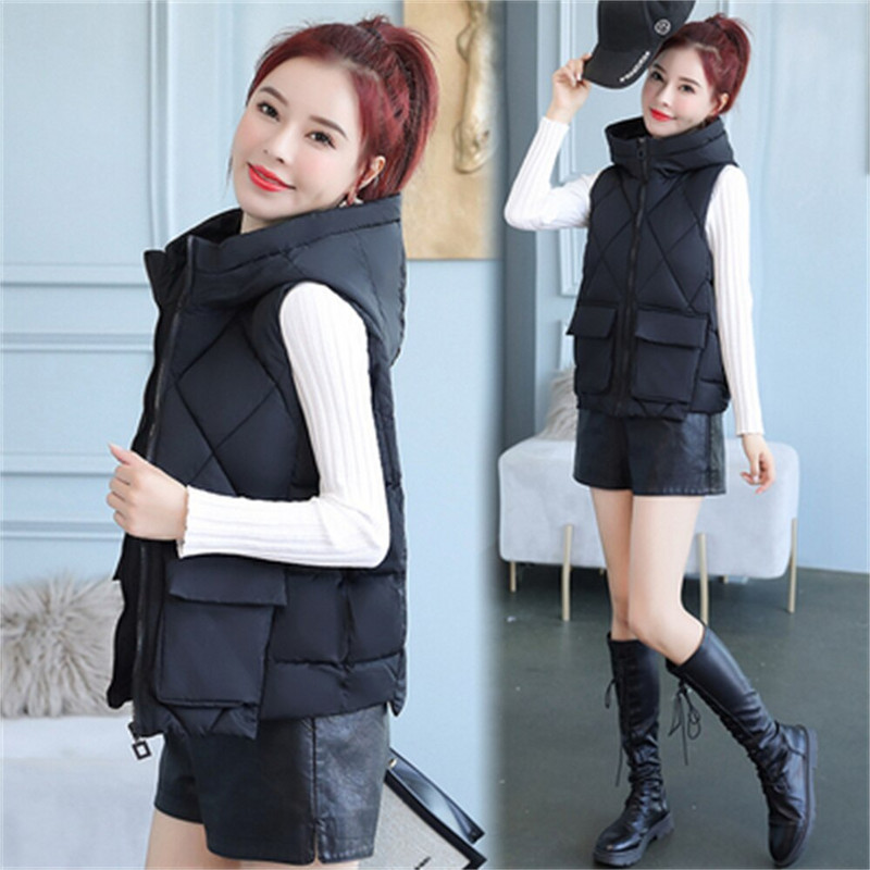 Νέο στυλ πουπουλένιο βαμβακερό γυναικείο γιλέκο Γυναικείο κοντό κορεάτικο γιλέκο γιλέκο για το φθινόπωρο και το χειμώνα εξωτερικά ρούχα H633