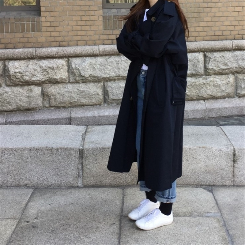 2022. gada jauns rudens haki krāsas garais mētelis Sieviešu brīvs sieviešu vējjakas Modes mēteļi ikdienas virsdrēbes P552