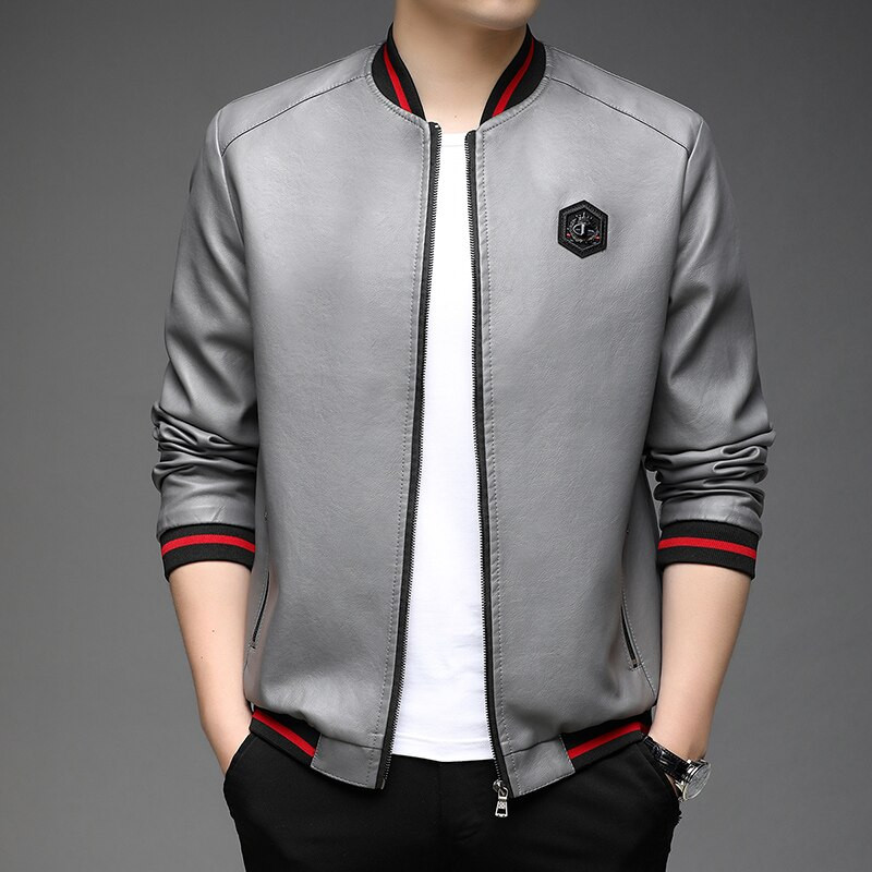 Augstākās pakāpes jauns zīmola dizainers ikdienas modes klasisks biker mākslīgais pu modes ādas jaka vīriešiem pankroka mēteļi vīriešu apģērbi 2022