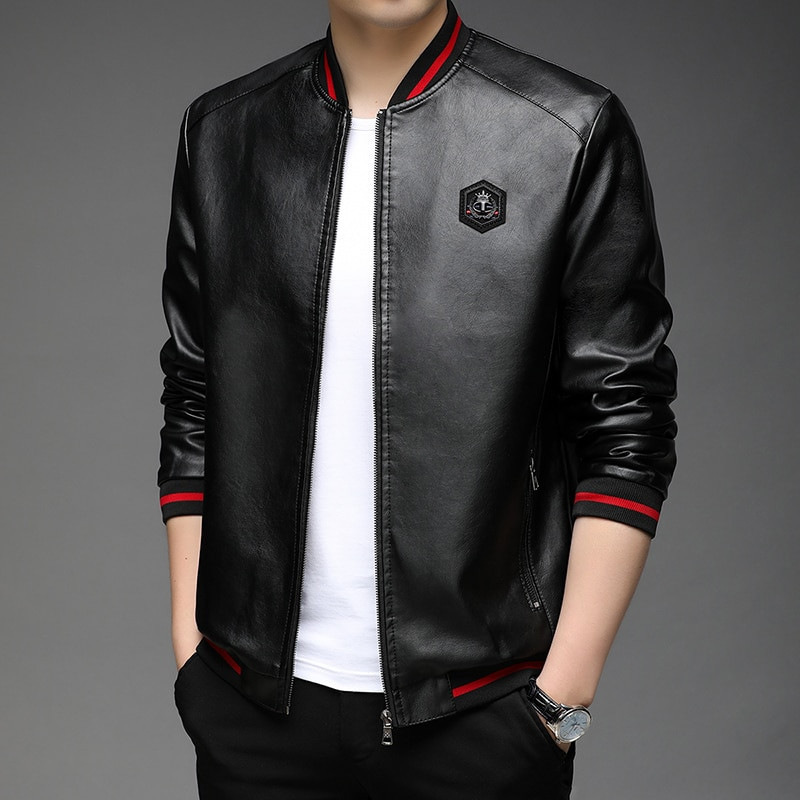 Augstākās pakāpes jauns zīmola dizainers ikdienas modes klasisks biker mākslīgais pu modes ādas jaka vīriešiem pankroka mēteļi vīriešu apģērbi 2022