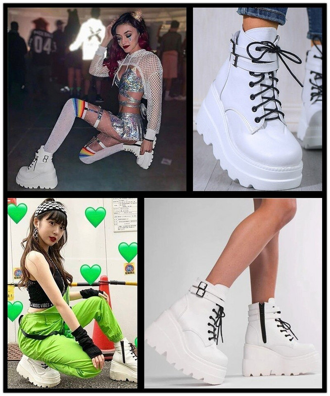 Zīmola dizains 2021 Liela izmēra 43 Platformas Augstpapēžu Kurpes Cosplay Modes Rudens Ziemas Ķīļi Apavi Puszābaki Sieviešu zābaki PU