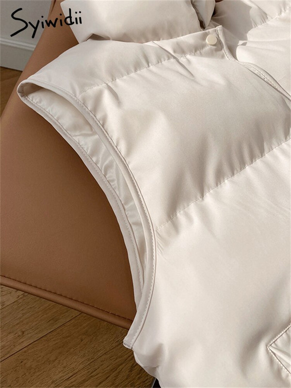 Syiwidii lielizmēra veste sievietēm, pogām mēteļi, apkakle, rudens ziema, 2022. gada modes virsdrēbes, veste bez piedurknēm