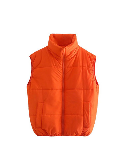 Icclek 2022 új női kabát Parka Veste kabát narancssárga ujjatlan kabát női tavaszi téli párnázott mellény női mellény