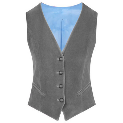 Νέο γυναικείο κοστούμι γιλέκο Velvet Business Office V λαιμόκοψη Αμάνικο Γυναικείο Παλτό