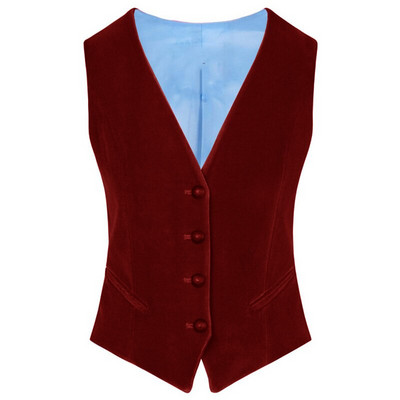 Νέο γυναικείο κοστούμι γιλέκο Velvet Business Office V λαιμόκοψη Αμάνικο Γυναικείο Παλτό