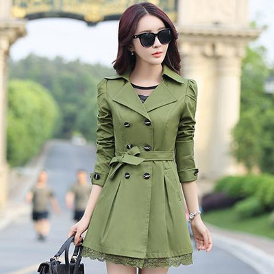 Modni ženski trenč kaput s dvostrukim kopčanjem 2019, novo proljeće dugih rukava srednje duge veličine, vjetrovka Mujer