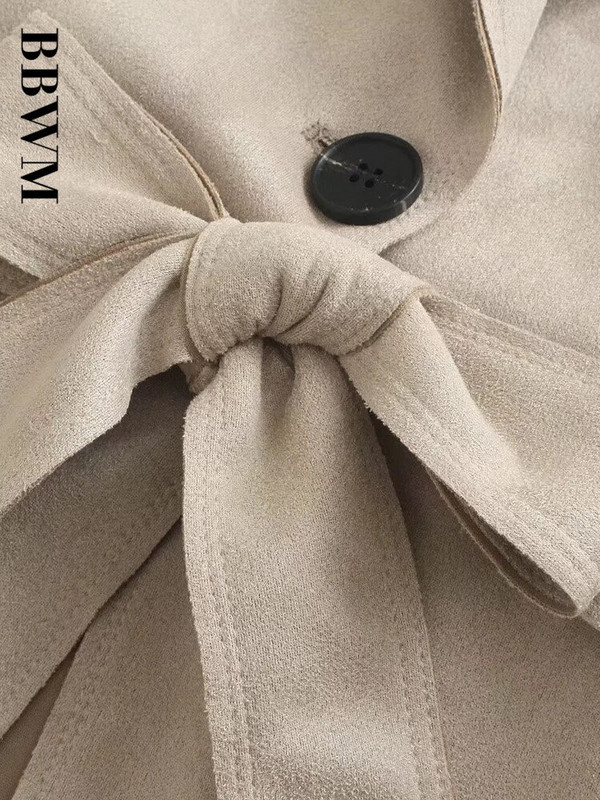 2021 Φθινοπωρινό αμάνικο γιλέκο γυναικείο γυναικείο γιακά με ζώνη με μακρύ γιλέκο Κομψό με κουμπιά Φαρδιά Vintage Γυναικεία Γυναικεία Γυναικεία Γιλέκα