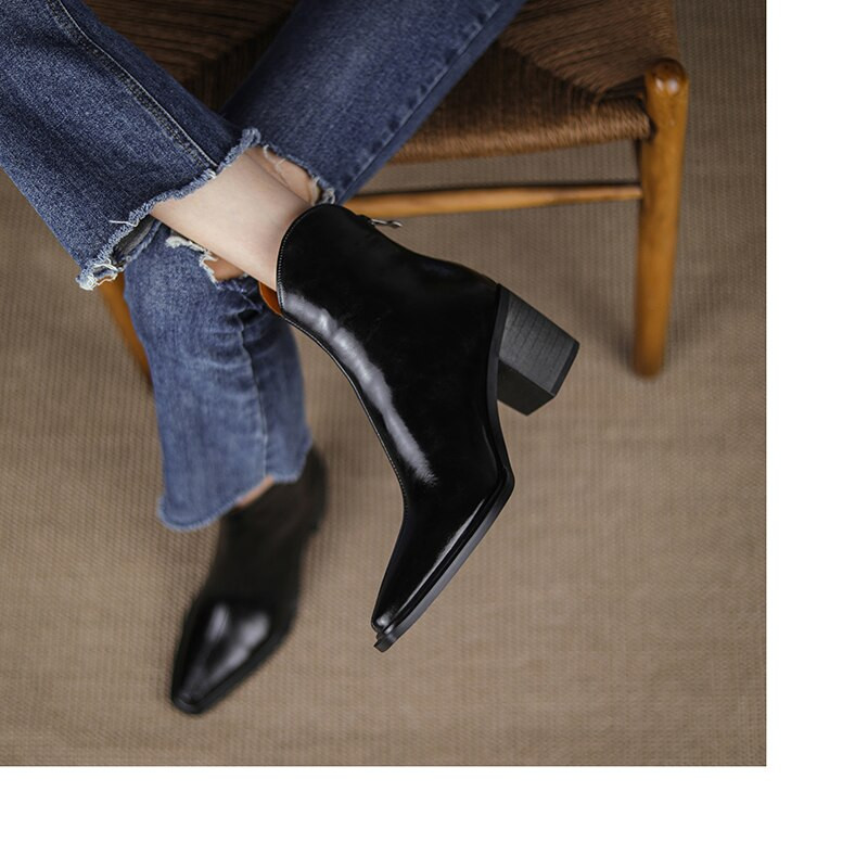 Γυναικεία παπούτσια με μυτερά μύτη 2022 Χειμώνας νεότερα  Μόδα Μποτάκια Αστραγάλου Συνοπτικά Σχεδιαστικά Μπότες χορού χορού Γυναικεία παπούτσια