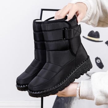 Γυναικείες μπότες Snow Fur Γυναικεία παπούτσια Slip On Platform Γυναικείες μπότες Νέα Αδιάβροχα βελούδινα Botas Mujer Γυναικεία παπούτσια