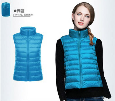 Επώνυμα γυναικεία αμάνικα γυναικεία εξαιρετικά ελαφριά πουπουλένια γιλέκα Slim Jacket Girl Gilet Plus Ελαφρύ αντιανεμικό ζεστό γιλέκο