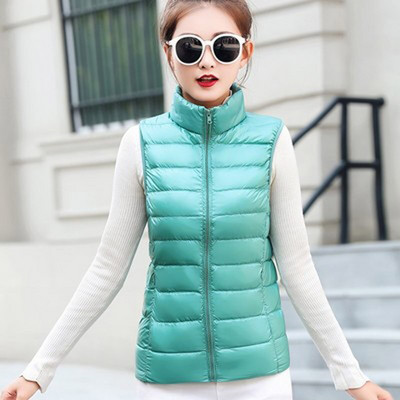 Επώνυμα γυναικεία αμάνικα γυναικεία εξαιρετικά ελαφριά πουπουλένια γιλέκα Slim Jacket Girl Gilet Plus Ελαφρύ αντιανεμικό ζεστό γιλέκο
