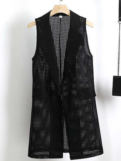 Izdubljeni prsluci Ženski Pure Basic Jednostavni Prozračni Ulzzang Ljetni Ženski Slobodno vrijeme Opušteni Modni Dnevni Personality Dugi