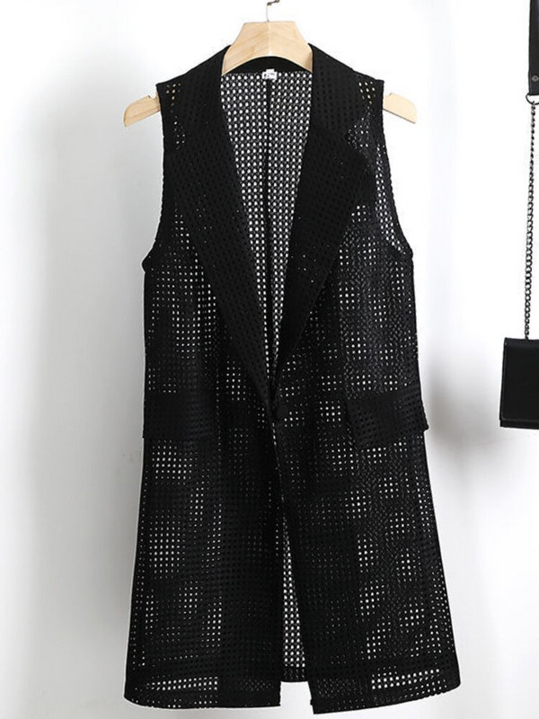 Izdubljeni prsluci Ženski Pure Basic Jednostavni Prozračni Ulzzang Ljetni Ženski Slobodno vrijeme Opušteni Modni Dnevni Personality Dugi